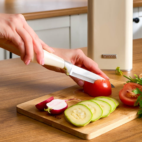 Karaca Mastersharp Knife Set, Ecru