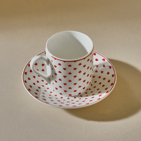Karaca Sweet Love für 2 Personen Kaffeetasse, 90 ml