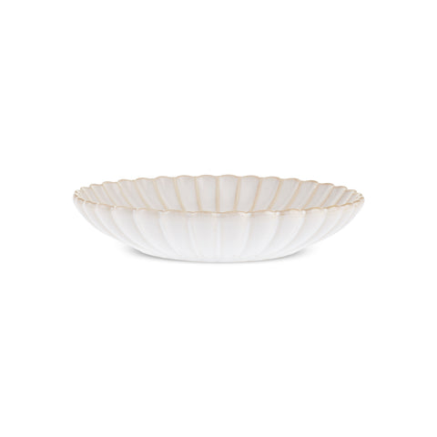 Karaca New Daisy Pasta-Schale aus Steinzeug mit Reaktivglasur, 22,5 cm, Weiß