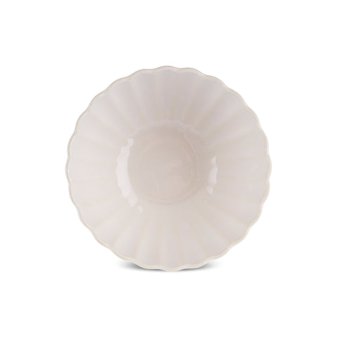 Karaca New Daisy Müsli-/Suppenschale aus Steinzeug mit Reaktivglasur, 15,5 cm, Weiß