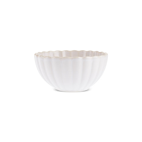 Karaca New Daisy Müsli-/Suppenschale aus Steinzeug mit Reaktivglasur, 15,5 cm, Weiß