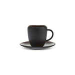 Karaca Earth Collection New Galactic 2 Parça Reaktif Sırlı Espresso Türk Kahve Fincan Seti, 100 ml, Tek Kişilik, Siyah