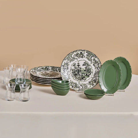 Karaca Forever Bone Vittoria, 26-Piece Breakfast Set for 6 People