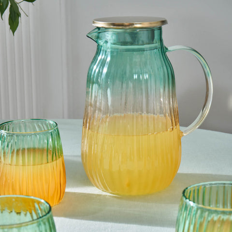 Karaca Jolie Yellow  Green 7-Piece Water Set