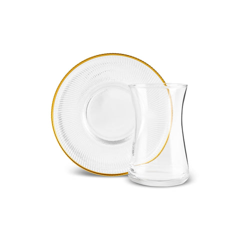 Karaca Juliet Gold Rand 6-Personen-Tee-Set