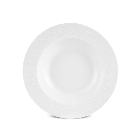 Karaca New Dome Tafelservice für 6 Personen, 24-teilig, Weiß
