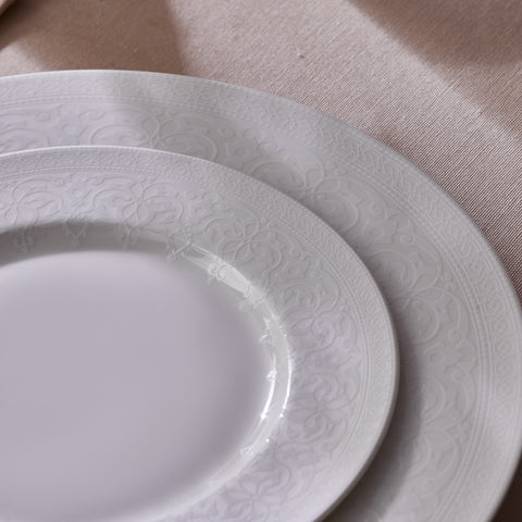 Karaca New Dome Tafelservice für 6 Personen, 24-teilig, Weiß