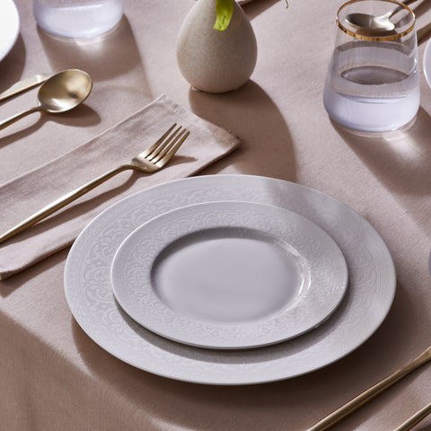 Karaca New Dome Tafelservice für 6 Personen, 24-teilig, Weiß