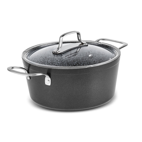 Karaca Biogranit Power-Inox Monet – 8 Parça Tencere ve Tava Seti Siyah
