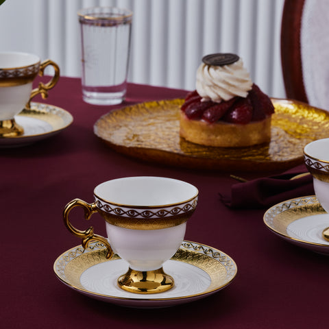 Karaca Hürrem Coffee Cup Set for 6 People, 90 ml