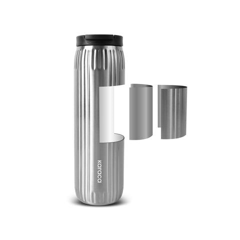 Karaca Rimo Auslaufsicherer Edelstahl-Thermos 600 ml Inox