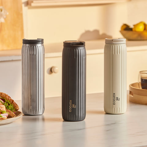 Karaca Rimo Sızdırmaz Çelik Termos 600 ml Krem