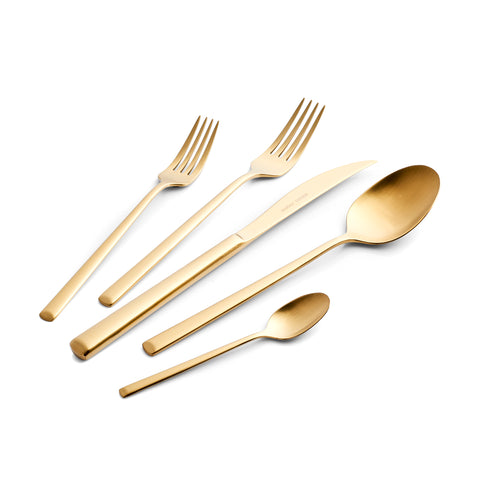 Karaca Tivoli Matte Gold 6-Personen 30-teiliges Besteckset