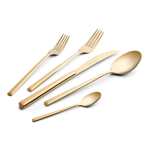 Karaca Tivoli Shiny Gold 6-Personen 30-teiliges Besteckset