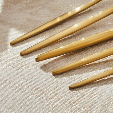 Karaca Lızbon Matte Gold 6-Personen 30-teiliges Besteckset