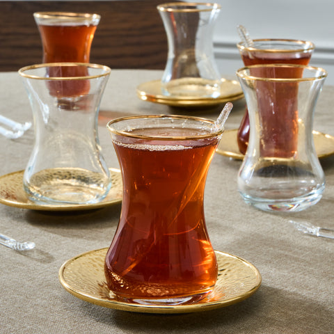 Karaca Ada Gold 6 Kişilik 18 Parça Çay Seti


