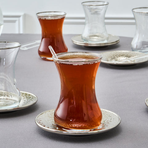Karaca Ada Platinum 18-Piece Tea Set for 6 Persons

