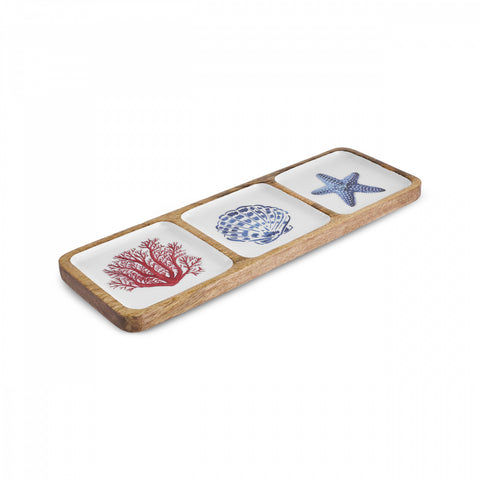Karaca Home Mango Marin 3-teilige Snackschalen, 42cm