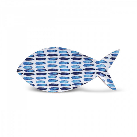 Karaca Home Mango Marin Fisch-Servierplatte Blau, 30cm