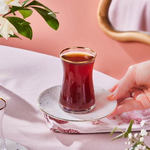 Karaca Fleur 12-Piece 6-Person Tea Set