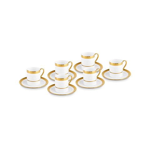 Karaca Royal Bone Victoria 6 Kişilik Kahve Fincanı Takımı, 90 ml