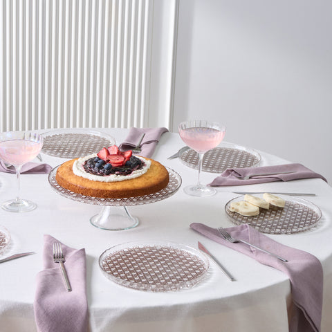 Karaca Rattan Grau-Glitzer 7-teiliges Kuchenset