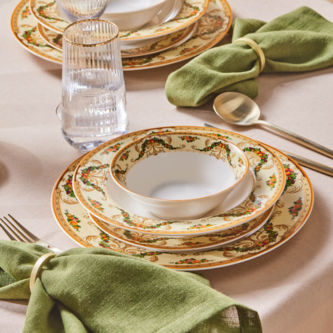 Karaca Forever Bone Orlando 53-Piece Dinner Set for 12 People