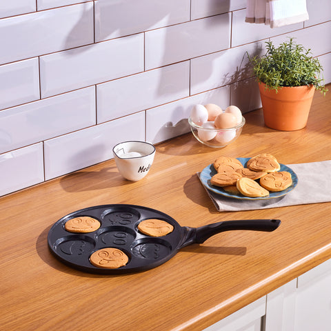 Karaca Fluffy Antihaft-Pfannkuchenpfanne mit Induktionskeramikbeschichtung, 26 cm, schwarz