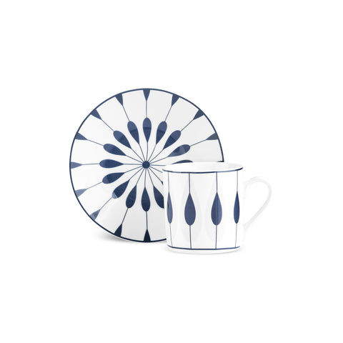 Karaca Ahenk 12-teiliges Bone China Espresso Türkisch-Kaffeetassen-Set für 6 Personen, 80 ml, Mehrfarbig