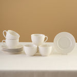 Karaca Nora Embossed Tea Cup Set for 6 Persons, 220 ml