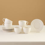 Karaca Anna Embossed Tea Cup Set for 6 Persons, 220 ml