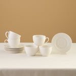 Karaca Nina Embossed Teetassen-Set für 6 Personen, 220 ml