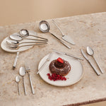 Karaca Nil 91-Piece Stainless Steel Cutlery Set with Serving Set, Silver