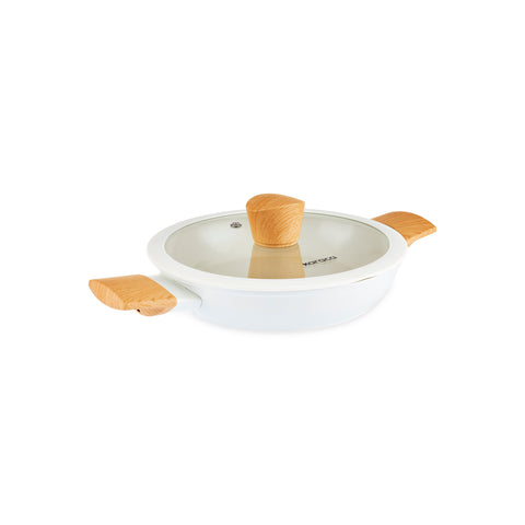 Karaca Swiss Crystal Almond, 6 Piece Shallow Casserole Set, Induction
