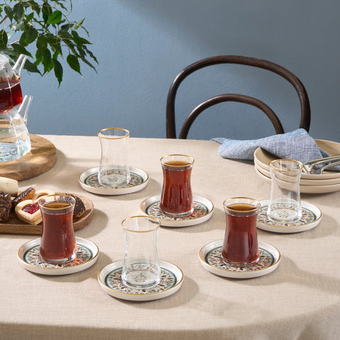 Karaca Clara Tea Set, 12 Pieces, for 6 Persons