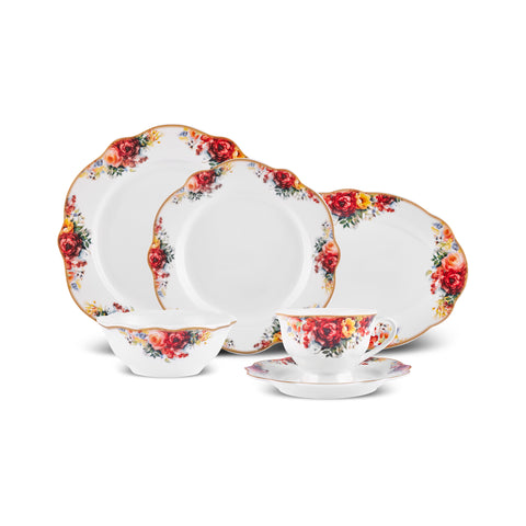 Karaca Forever Bone Amarose 26-piece Breakfast Set