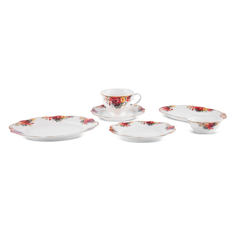 Karaca Forever Bone Amarose 26-piece Breakfast Set