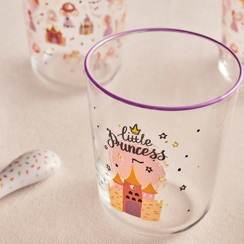 Karaca Kids 3-Piece Glass Tumbler Set For Girls, Pink