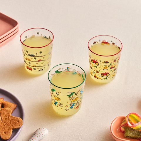 Karaca Kids 3-Teiliges Glasbecher-Set Für Jungen