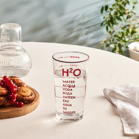 Karaca H2O Rotes Erfrischungsgetränkglas, 570 Ml