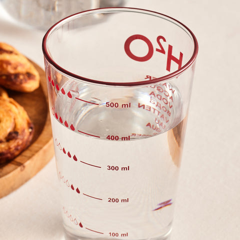 Karaca H2O Rotes Erfrischungsgetränkglas, 570 Ml