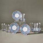 Karaca Emirgan 6 Kişilik 12 Parça Bone China Türk Çay Seti, 130 ml, Renkli
