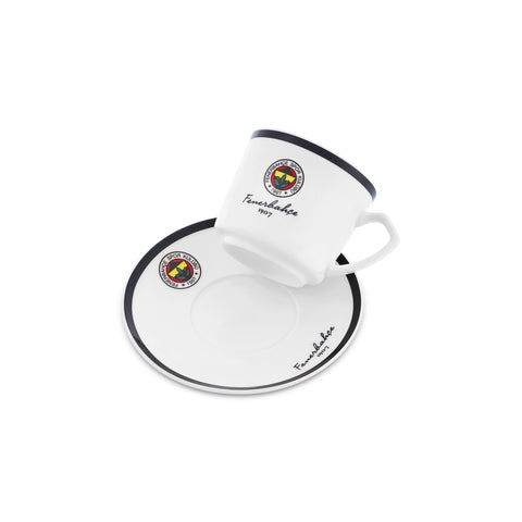 Karaca x Fenerbahçe Lizenziertes 6-Personen-Kaffeetassen-Set 80 ml
