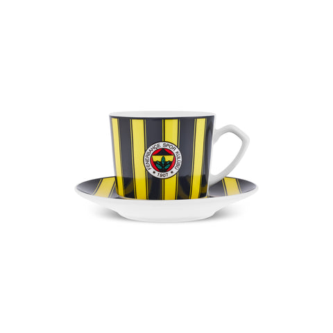 Karaca x Fenerbahçe Lizenziertes 6-Personen-Kaffeetassen-Set 80 ml