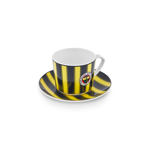 Karaca x Fenerbahçe Lizenziertes 6-Personen-Kaffeetassen-Set 80 ml