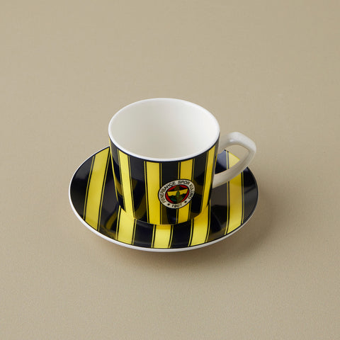 Karaca x Fenerbahçe Lizenziertes 6-Personen-Kaffeetassen-Set 80 ml