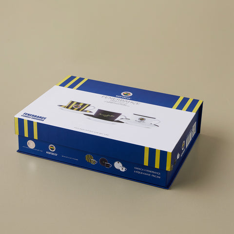 Karaca x Fenerbahçe Lizenziertes 6-Personen-Kaffeetassen-Set 80 ml