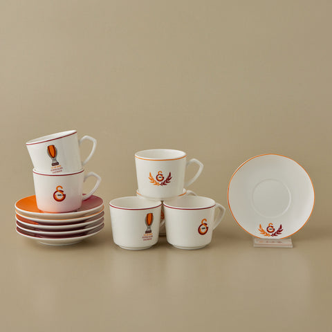 Karaca x Galatasaray Licensed 6-Person Coffee Cup Set 80 ml