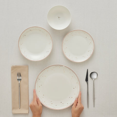 Karaca Elegance Bone Festival 24-teiliges Tafelservice für 6 Personen