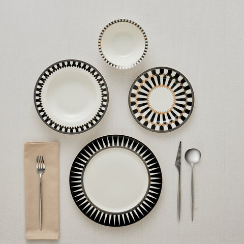 Karaca Elegance Bone Helsinki 24-teiliges Tafelservice für 6 Personen